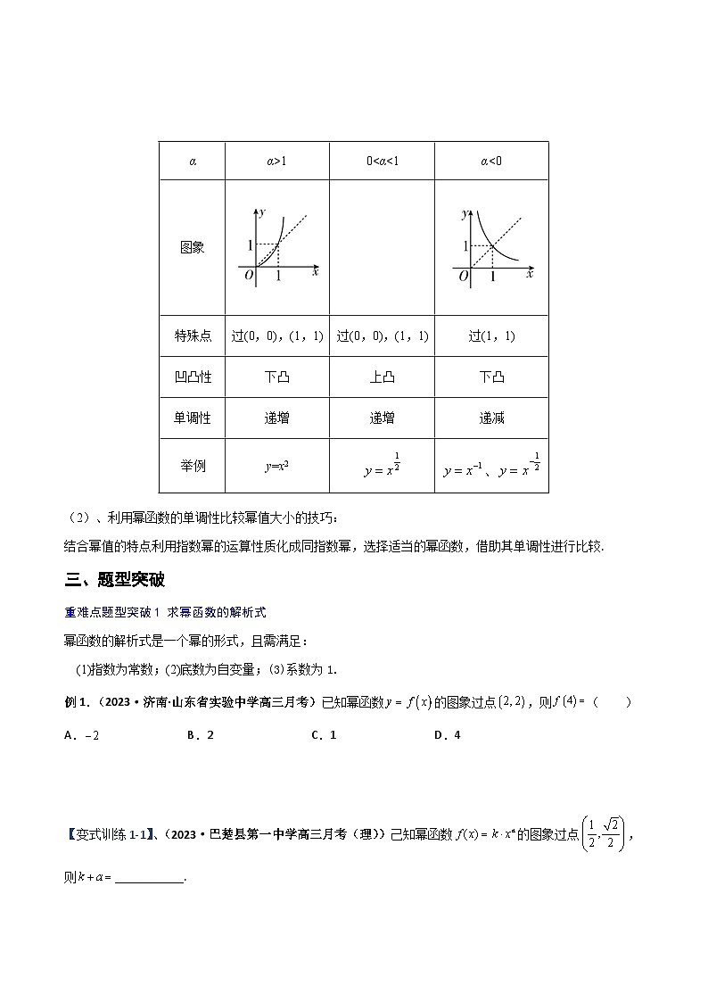 （沪教版2020必修第一册）高一数学上学期精品讲义 专题4.1 幂函数（重难点突破）原卷版+解析第2页