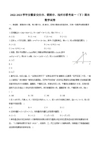 2022-2023学年安徽省安庆市、铜陵市、池州市联考高一（下）期末数学试卷（含详细答案解析）