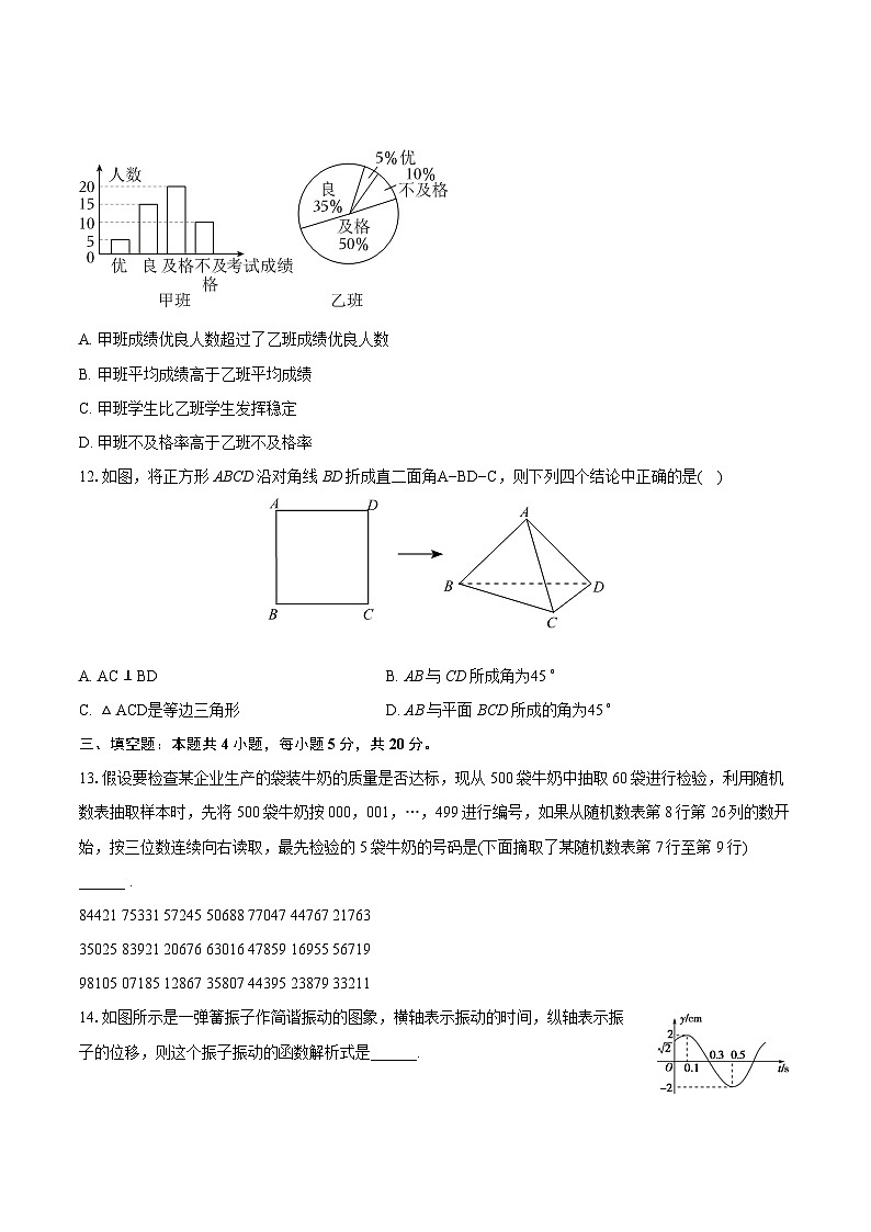 2022-2023学年山西省朔州市怀仁市高一（下）期末数学试卷（含详细答案解析）03