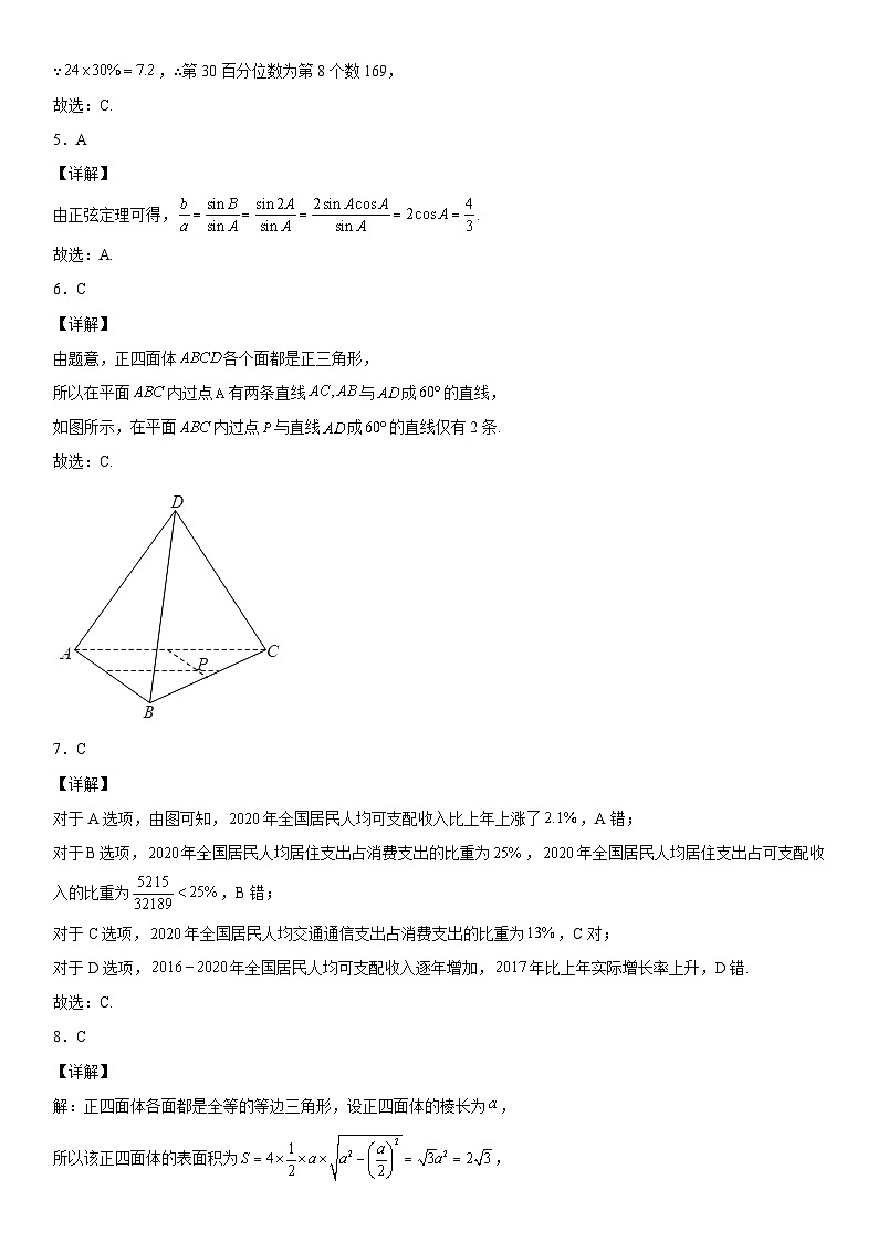 （人教A版2019必修第二册）数学《考点•题型 •技巧》精讲与精练高分突破 数学下学期期末考试高分突破必刷检测卷（基础版）（全解全析）02