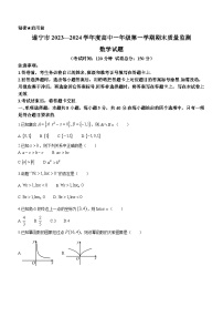 45，四川省遂宁市2023-2024学年高一上学期期末质量监测数学试题