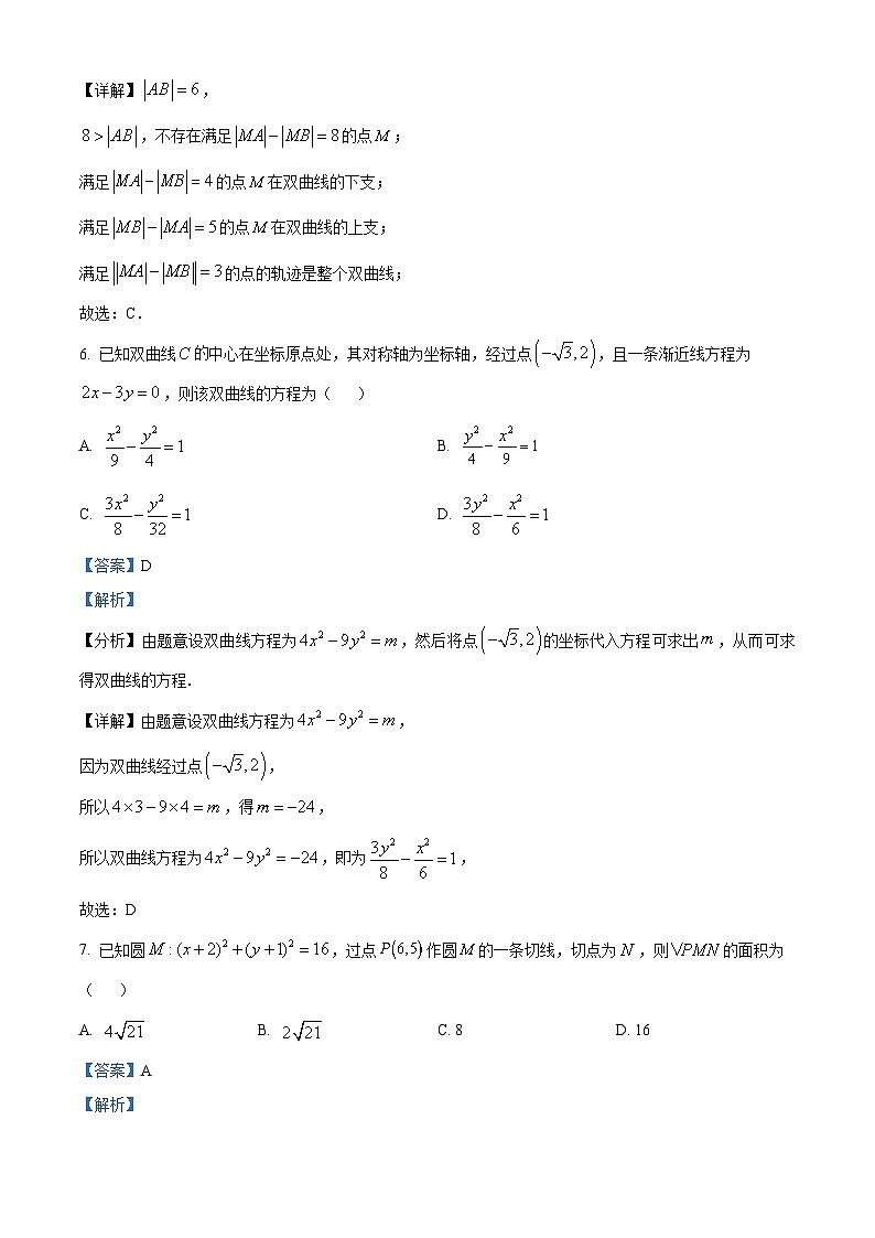 河南省商丘市部分学校2022-2023学年高二上学期期末考试数学试题（Word版附解析）03