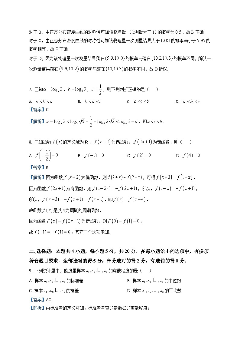 2024年高考数学重难点突破讲义：2021新高考II卷第3页