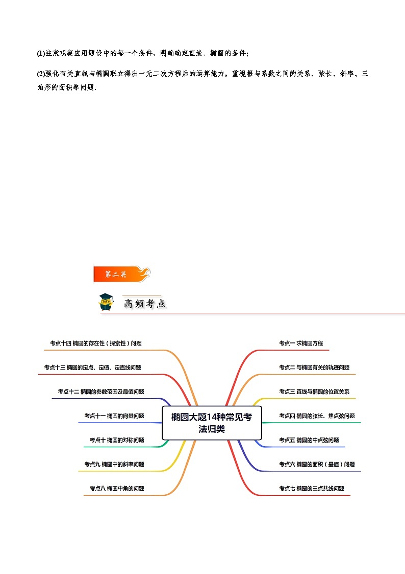 考点08 椭圆大题14种常见考法归类-高二数学题型归纳与解题策略(人教A版选择性必修第一册)（原卷版）第3页