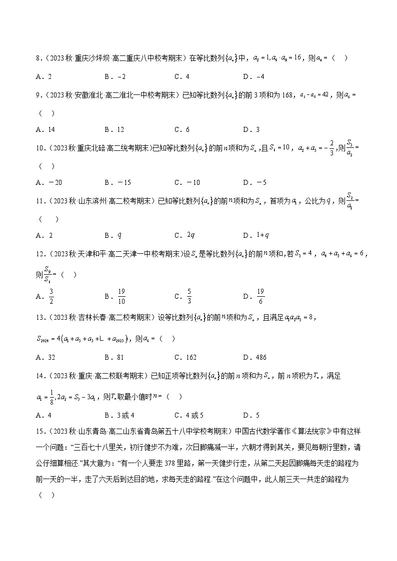 通关练19 等比数列基本量的计算（原卷版）第2页