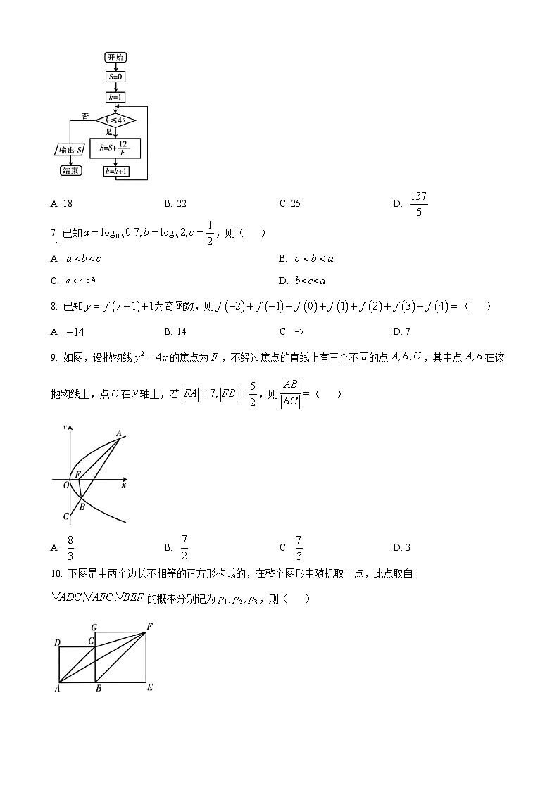 陕西省榆林市2024届高三上学期第一次模拟检测试题数学试题（理）试题（Word版附解析）02