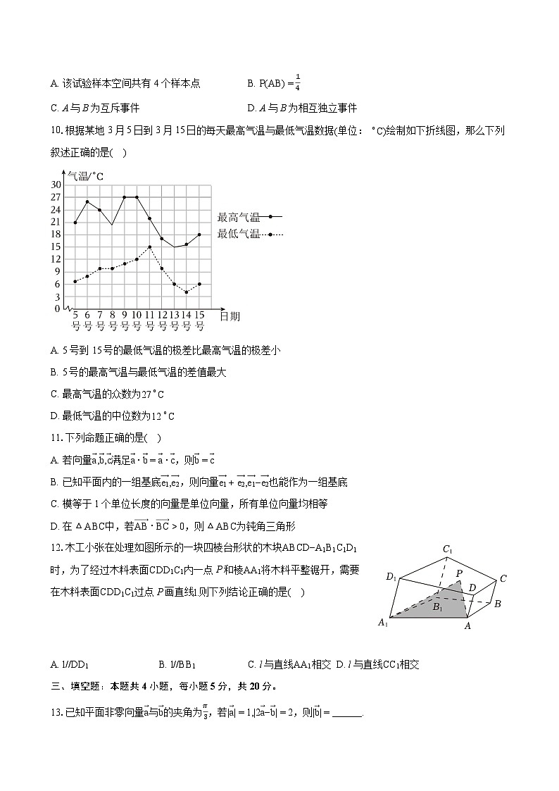 2022-2023学年贵州省安顺市高一（下）期末数学试卷（含详细答案解析）第2页