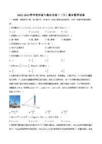 2022-2023学年贵州省六盘水市高一（下）期末数学试卷（含详细答案解析）