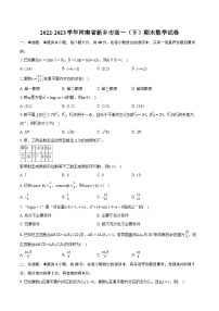 2022-2023学年河南省新乡市高一（下）期末数学试卷（含详细答案解析）