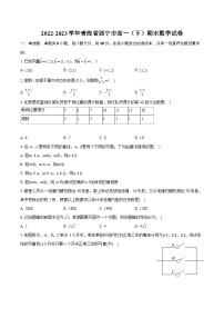 2022-2023学年青海省西宁市高一（下）期末数学试卷（含详细答案解析）