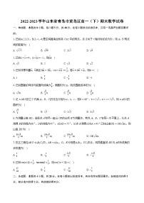 2022-2023学年山东省青岛市黄岛区高一（下）期末数学试卷（含详细答案解析）