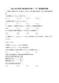 2022-2023学年山东省枣庄市高一（下）质检数学试卷（含详细答案解析）