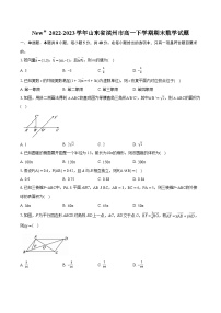 New”2022-2023学年山东省滨州市高一下学期期末数学试题（含详细答案解析）
