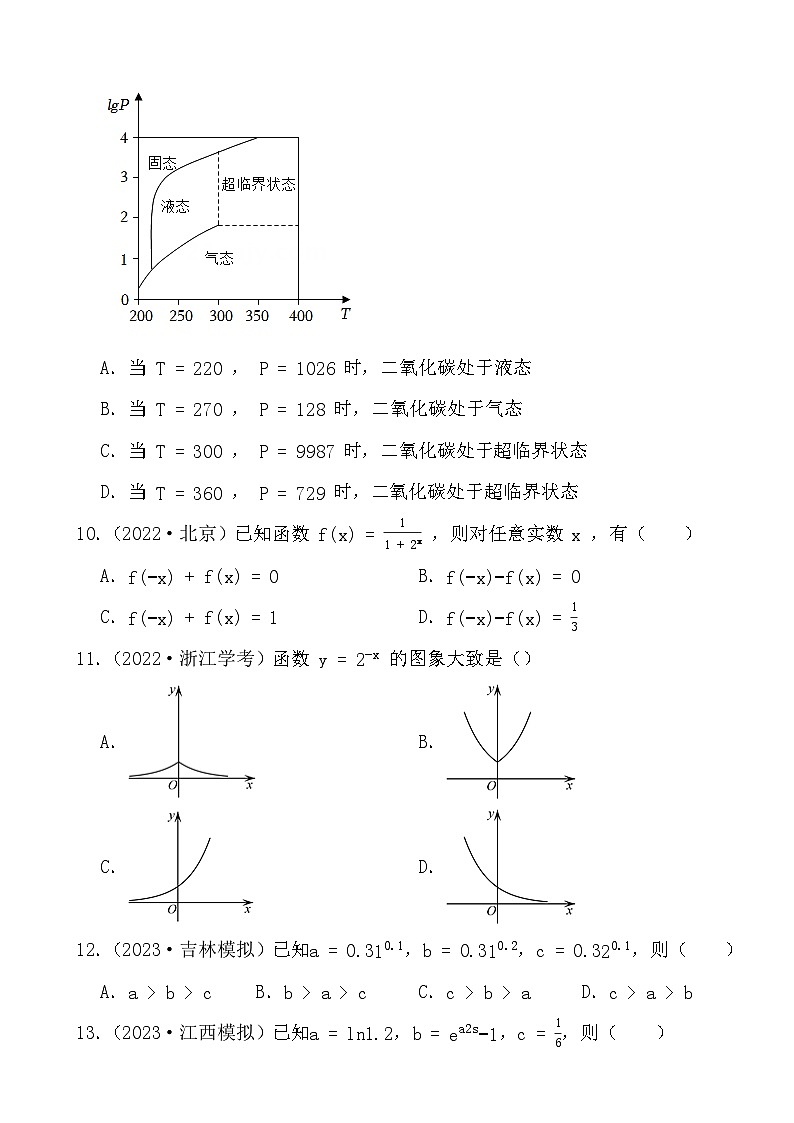 2024年高三数学二轮备考真题演练之幂函数、指数函数、对数函数第3页