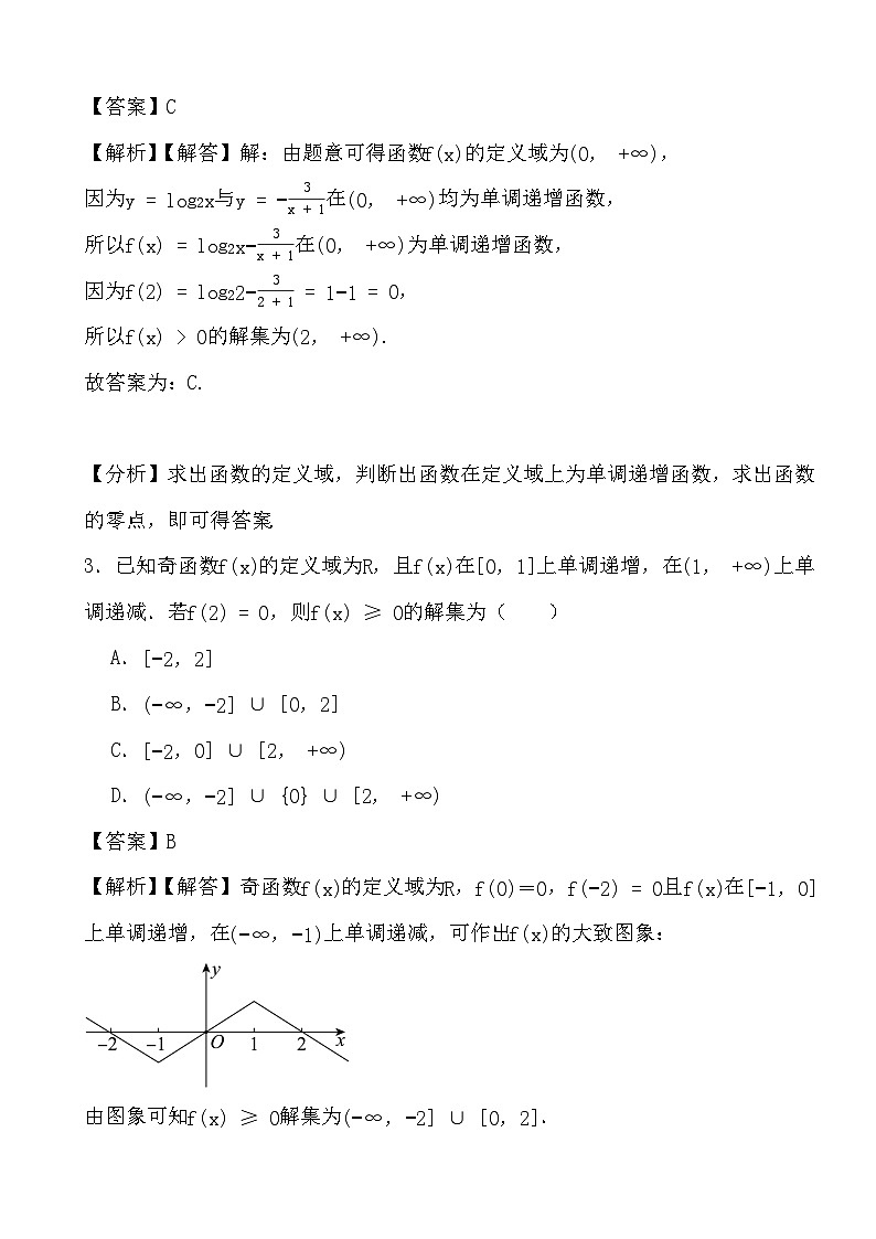 备战2024年高考数学二轮专题考前演练之函数的单调性与最值 (解析)第2页