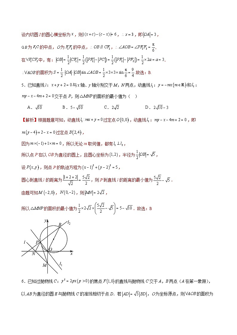 专题27 圆锥曲线中的面积问题-备战2024年新高考数学之圆锥曲线专项高分突破（新高考专用）03