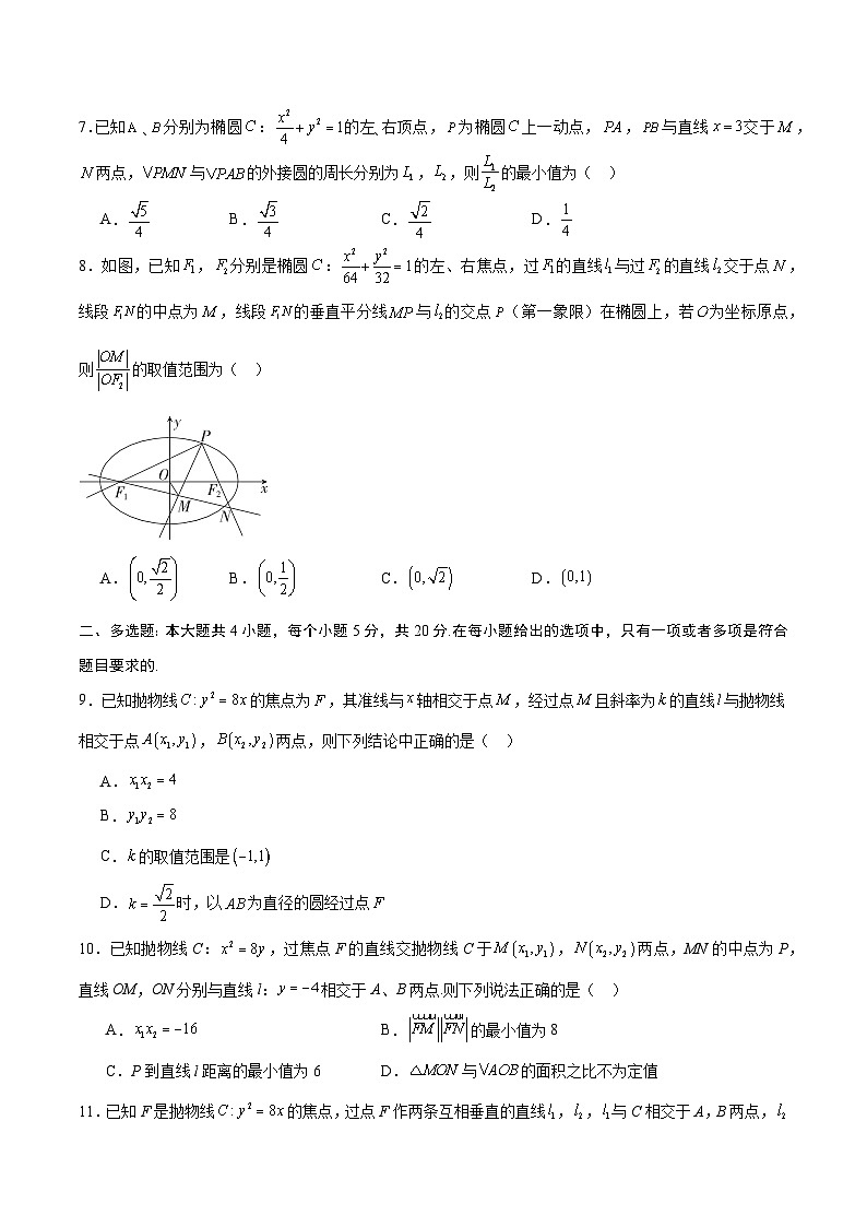 专题28 圆锥曲线中的范围和最值问题-备战2024年新高考数学之圆锥曲线专项高分突破（新高考专用）02