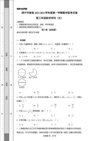 青海省西宁市2023-2024学年高三上学期期末联考 文科数学试题及答案