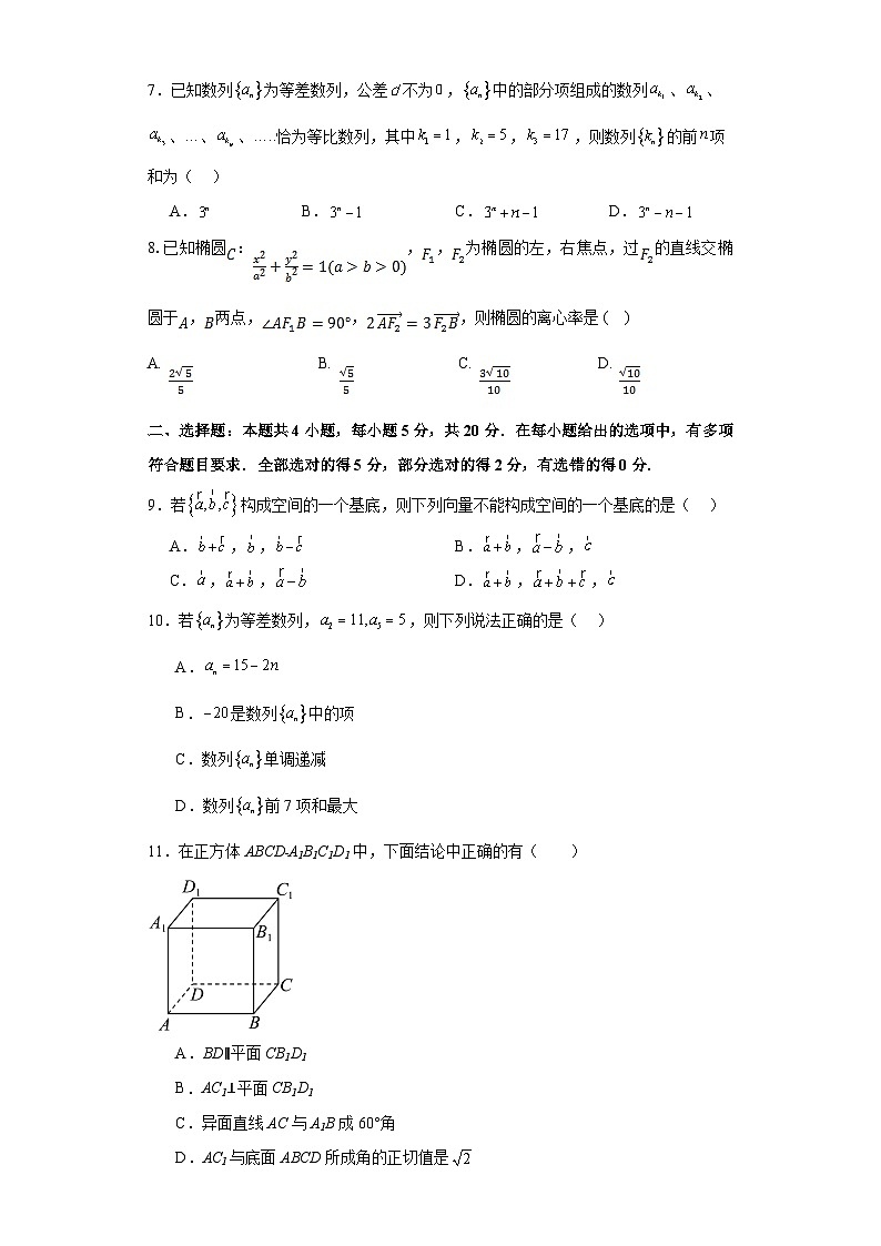 福建省福州格致鼓山中学、教院二附中、铜盘中学、十五中、十中2023-2024学年高二上学期期末联考数学试题02