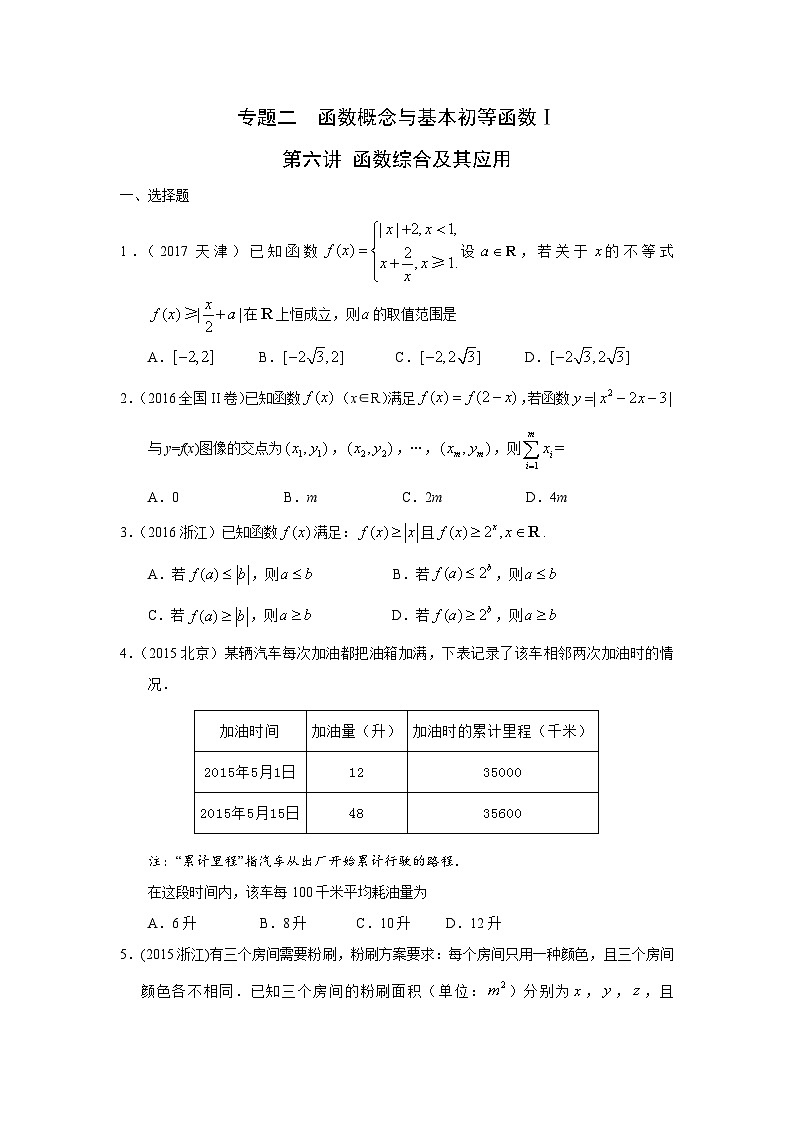 2024年高考数学重难点突破专题二  函数概念与基本初等函数 第六讲函数综合及其应用68第1页