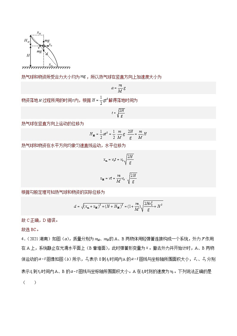2024年高考数学突破145分专题28 动量守恒定律及其应用（一）（解析版）-十年（2014-2023）高考物理真题分项汇编（全国通用）903