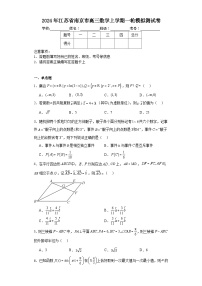 2024年江苏省南京市高三数学上学期一轮模拟测试卷