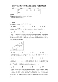 2024年江苏省苏州市高三数学上学期一轮模拟测试卷