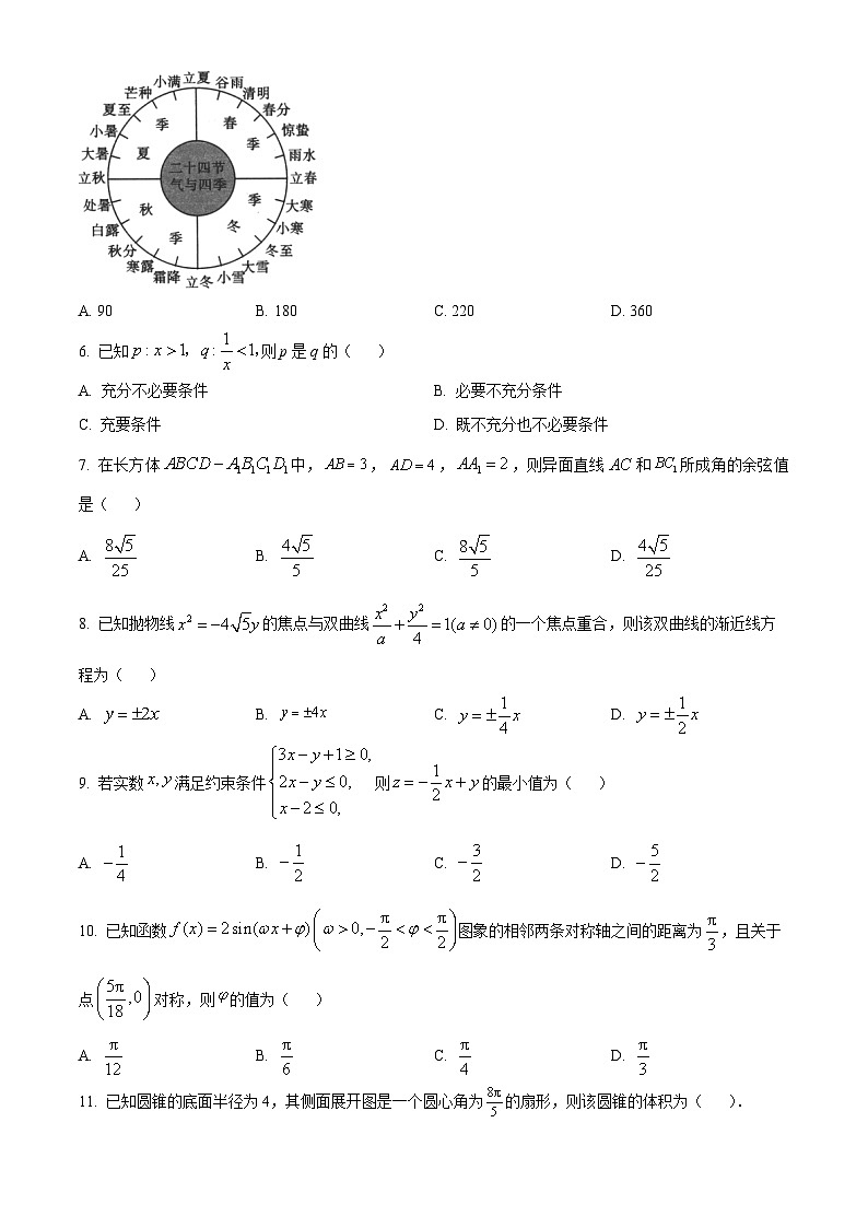 陕西省汉中市汉台区2024届高三上学期第四次校际联考数学（理）试题（学生及教师版）02