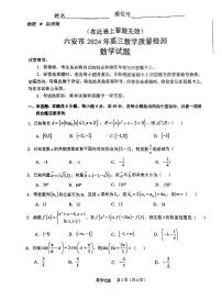 安徽省六安市2023-2024高三上学期期末数学试卷及答案