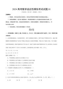 （新结构题型）2024年高考数学适应性模拟考试试题01