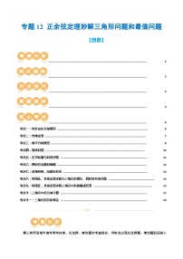 2024年高考数学二轮复习（全国通用） 专题12 正余弦定理妙解三角形问题和最值问题 （11大核心考点）（讲义）（原卷版+解析）