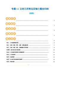 2024年高考数学二轮复习（全国通用） 专题14 立体几何常见压轴小题全归纳（9大核心考点）（讲义）（原卷版+解析）