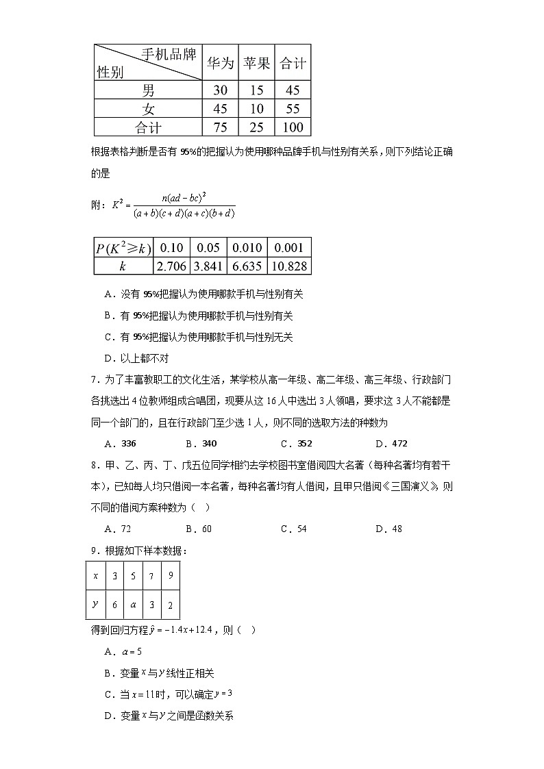 13计数原理与概率统计-重庆市2023-2024学年高三上学期期末数学专题练习（人教A版，2019新第2页