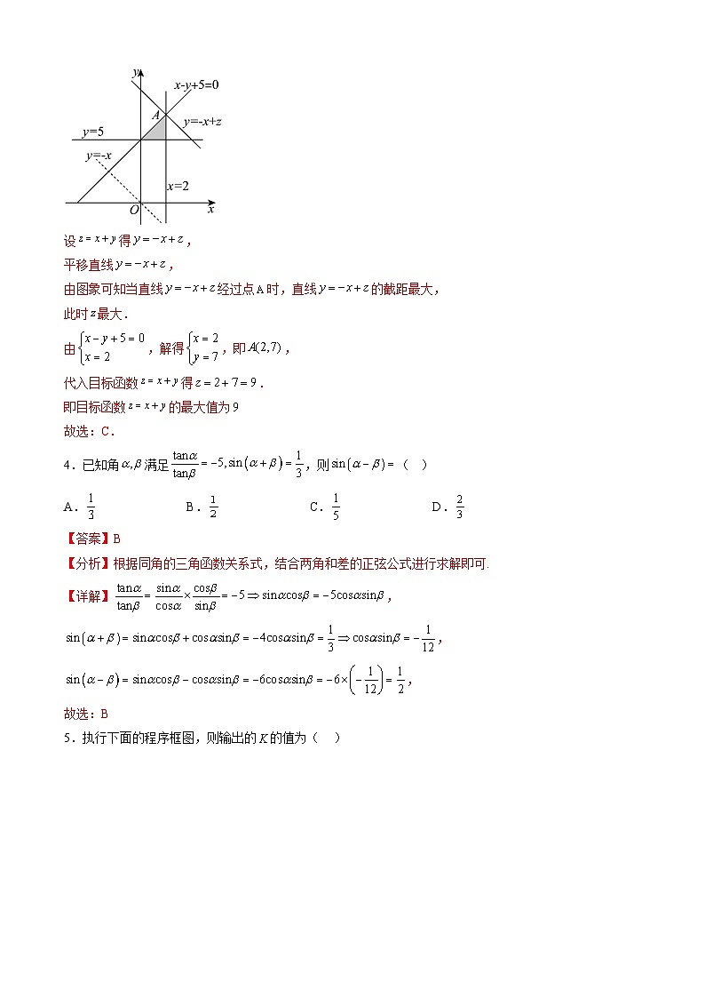 高三文科数学开学摸底考（全国甲卷、乙卷通用）（解析版）第2页