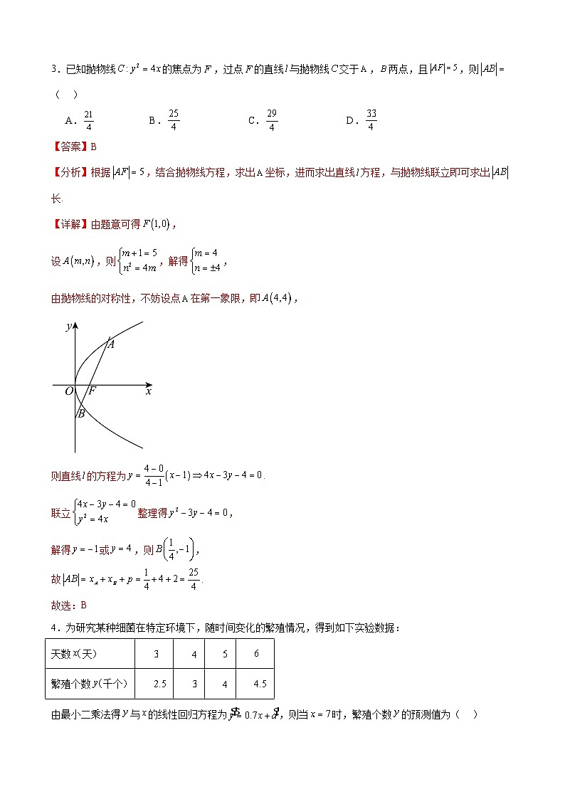 高二数学摸底考（全解全析）第2页