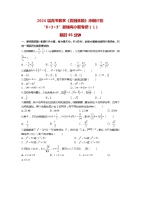 2024高考数学百日逐题计划“8+3+3”新结构选填专项（1）