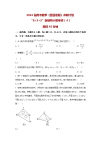 2024高考数学百日逐题计划“8+3+3”新结构选填专项（4）