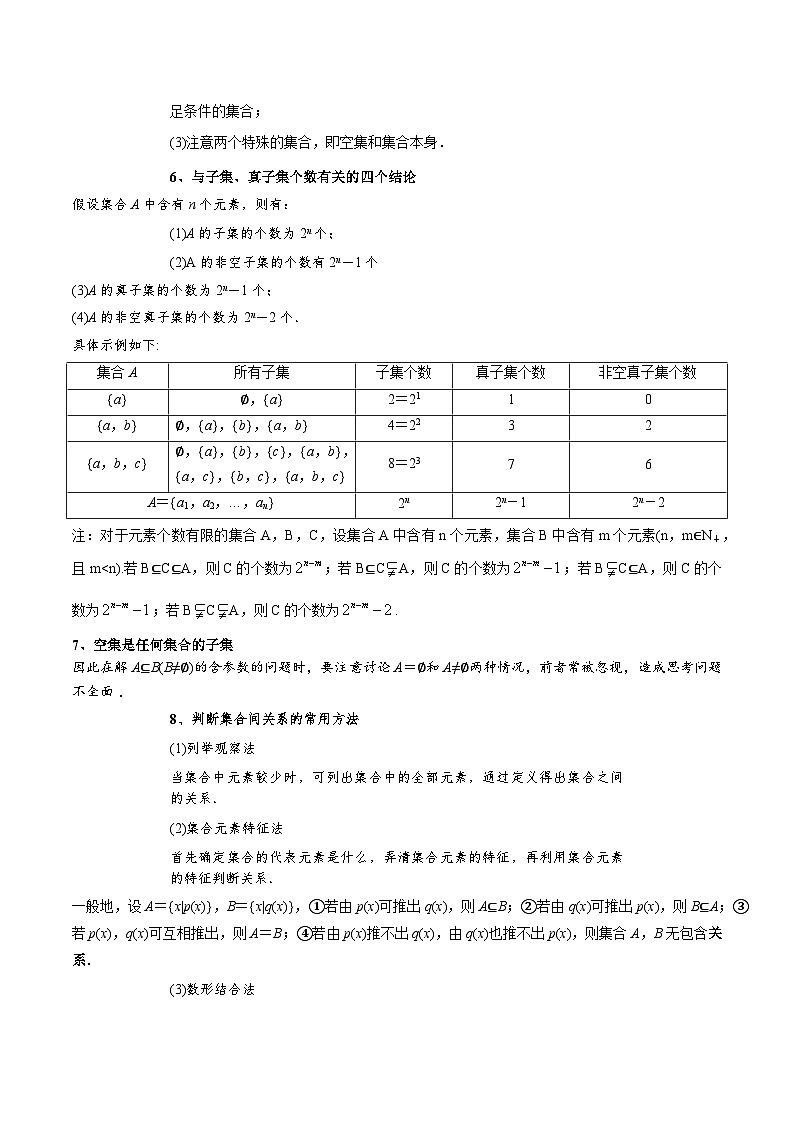 1.2 集合间的基本关系7种常见考法归类-2024-2025学年高一数学高频考点专题练（人教A版必修第一册）02