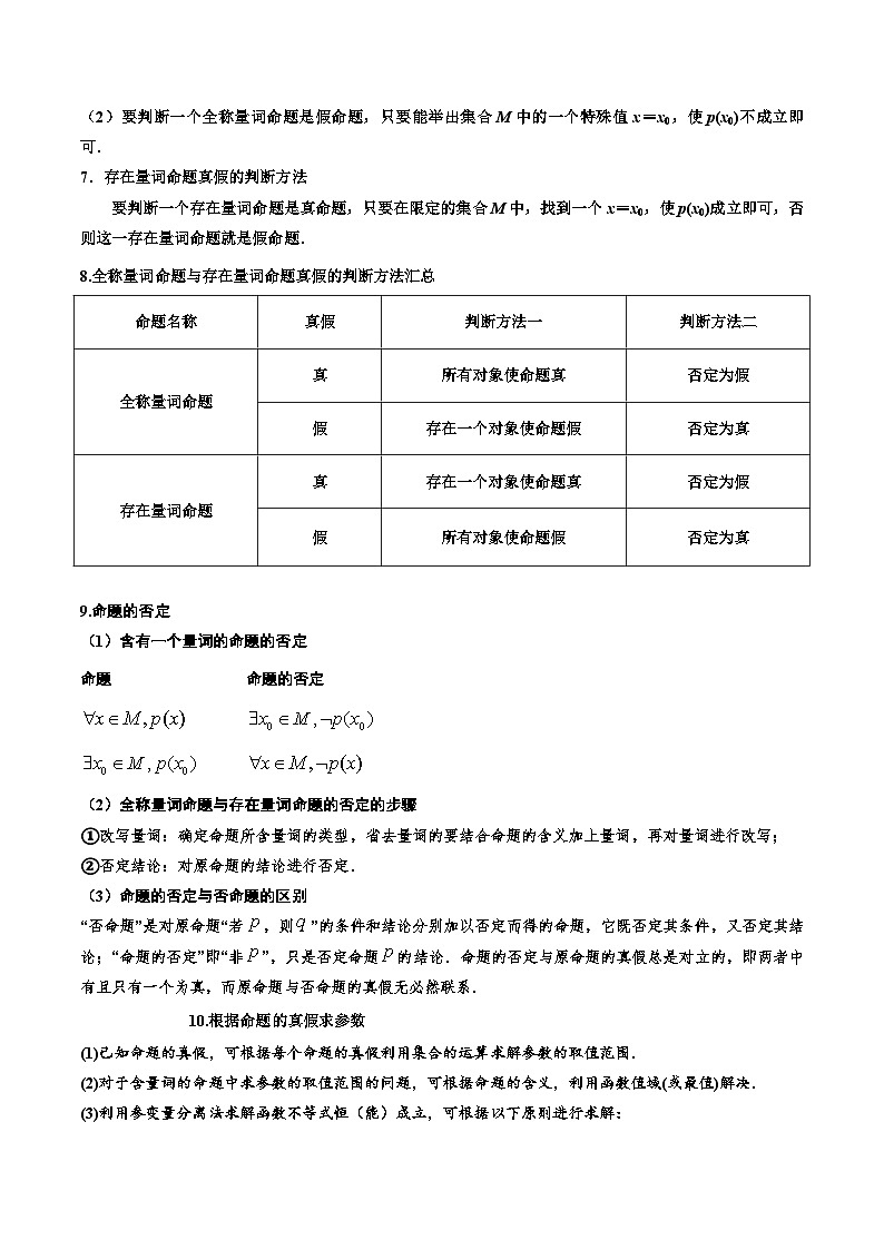 拓展1-4 常用逻辑用语5种常见考法归类（原卷版）第3页