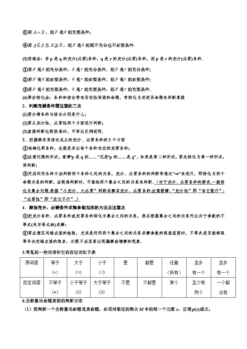 拓展1-4 常用逻辑用语5种常见考法归类（解析版）第2页