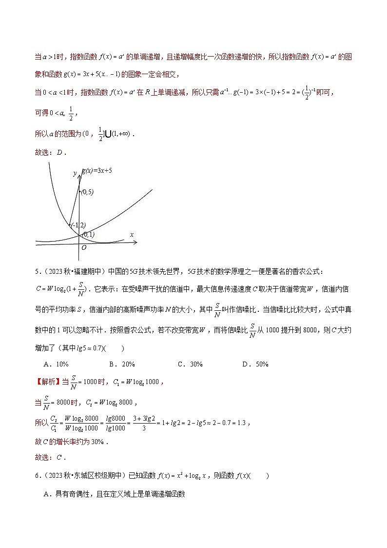 第四章 指数函数与对数函数章末测试卷（一）-2024-2025学年高一数学高频考点专题练（人教A版必修第一册）02