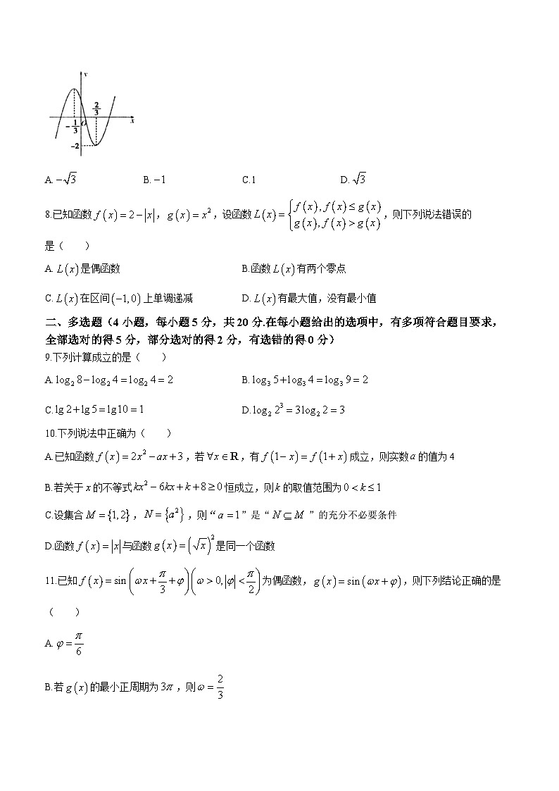 河南省周口市鹿邑县2023-2024学年高一上学期1月期末数学试题02