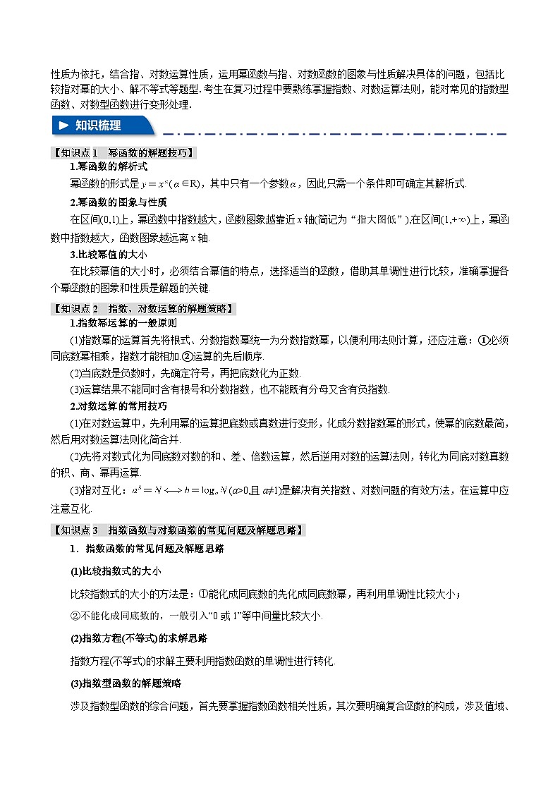 专题2.3 幂函数与指、对数函数【九大题型】（举一反三）（新高考专用）（原卷版）第2页