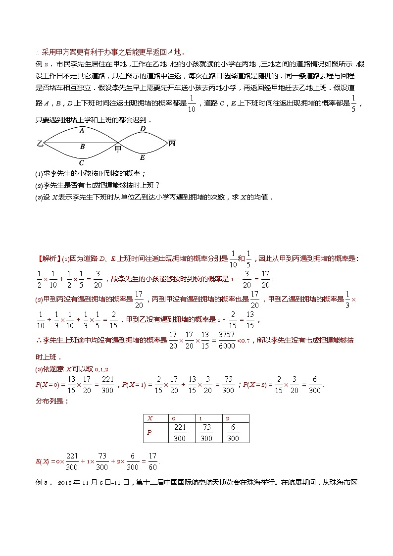 高三数学高考高分突破之概率统计专题17 道路通行问题（解析版）22第2页