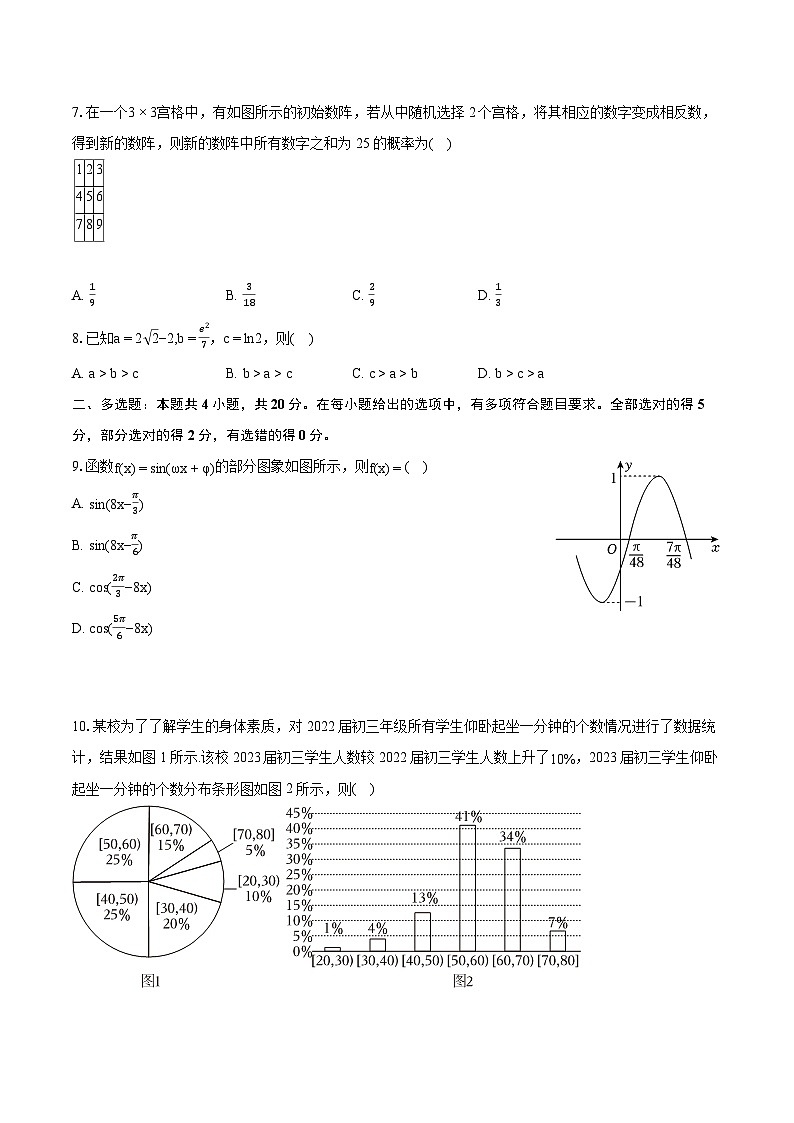 2022-2023学年河北省邯郸市高二（下）期末数学试卷(含详细答案解析)02