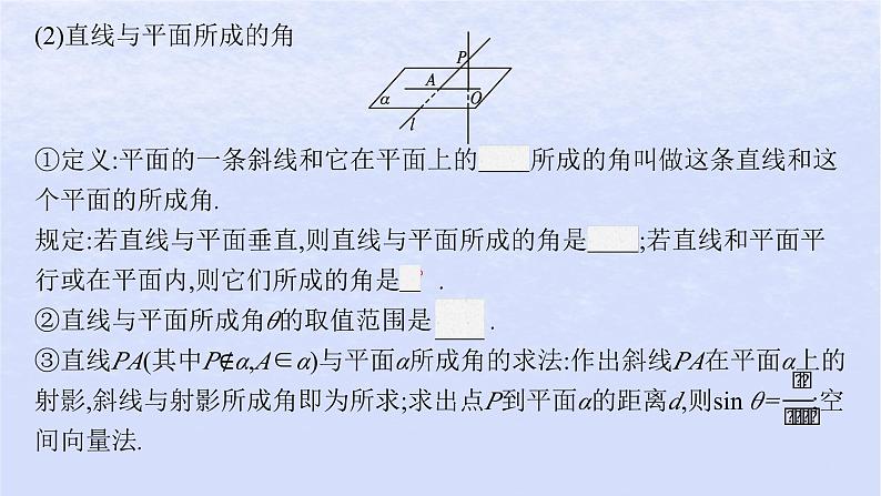2024高考数学基础知识综合复习第21讲空间角与距离课件06