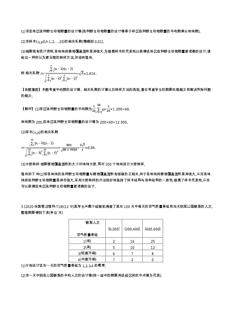 考点47 变量间的相关关系、统计案例第2页