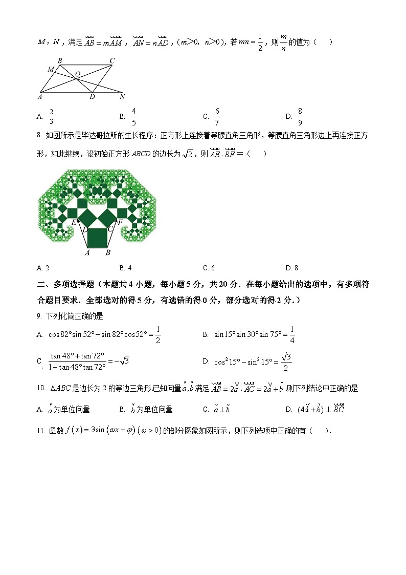 江苏省苏州市常熟市伦华高级中学高一下学期第一次月考数学试题（原卷版）第2页