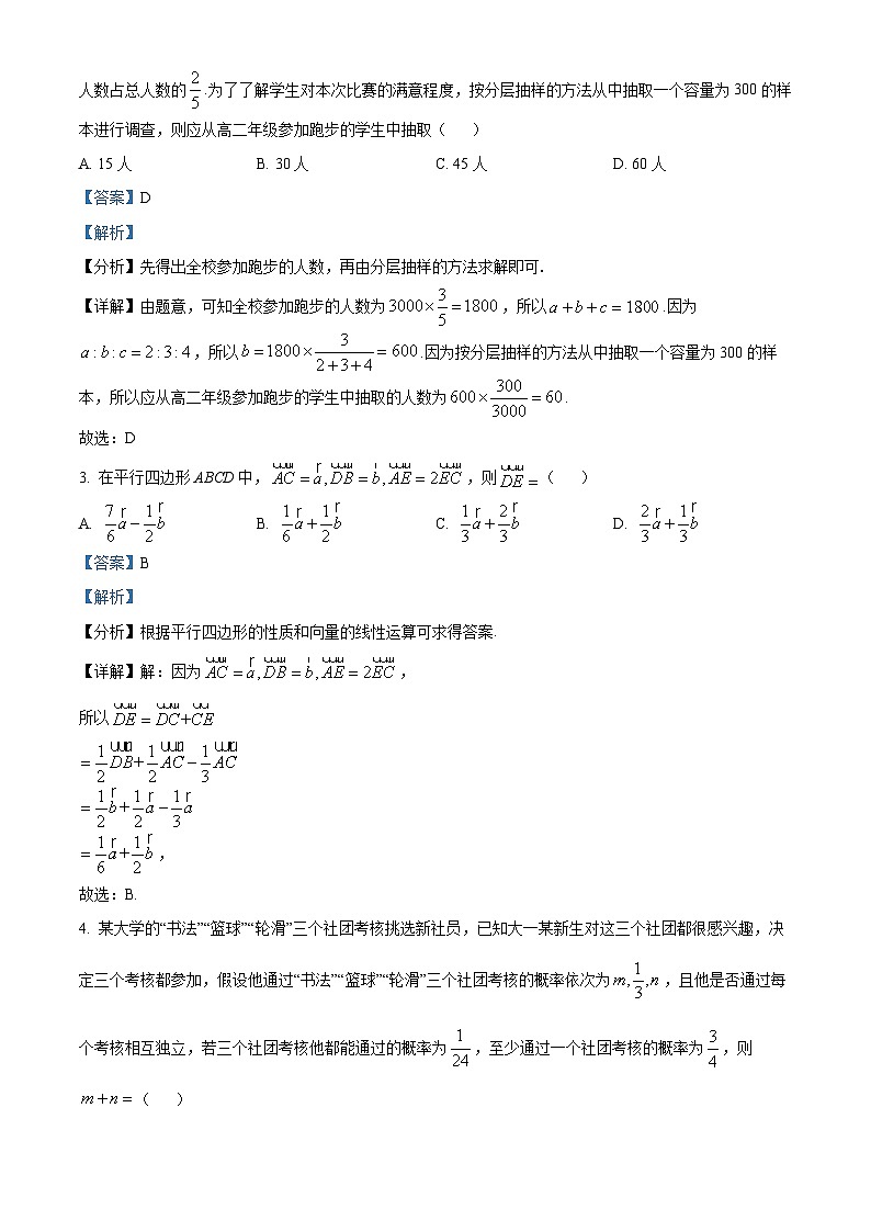 湖南省长沙市长郡湘府中学高一下学期期末模拟数学试题（解析版）第2页