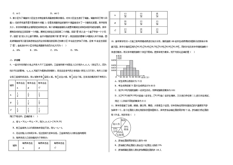 10.3频率与概率同步练习02